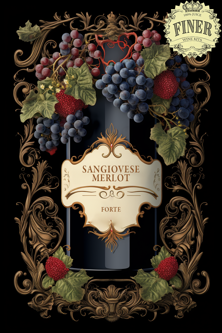 Sangiovese Merlot Wine Kit with Fresh Skins Finer Wine Kits Forte Series