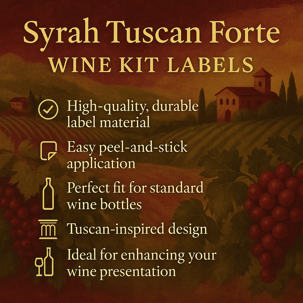 Syrah Tuscan Forte Labels