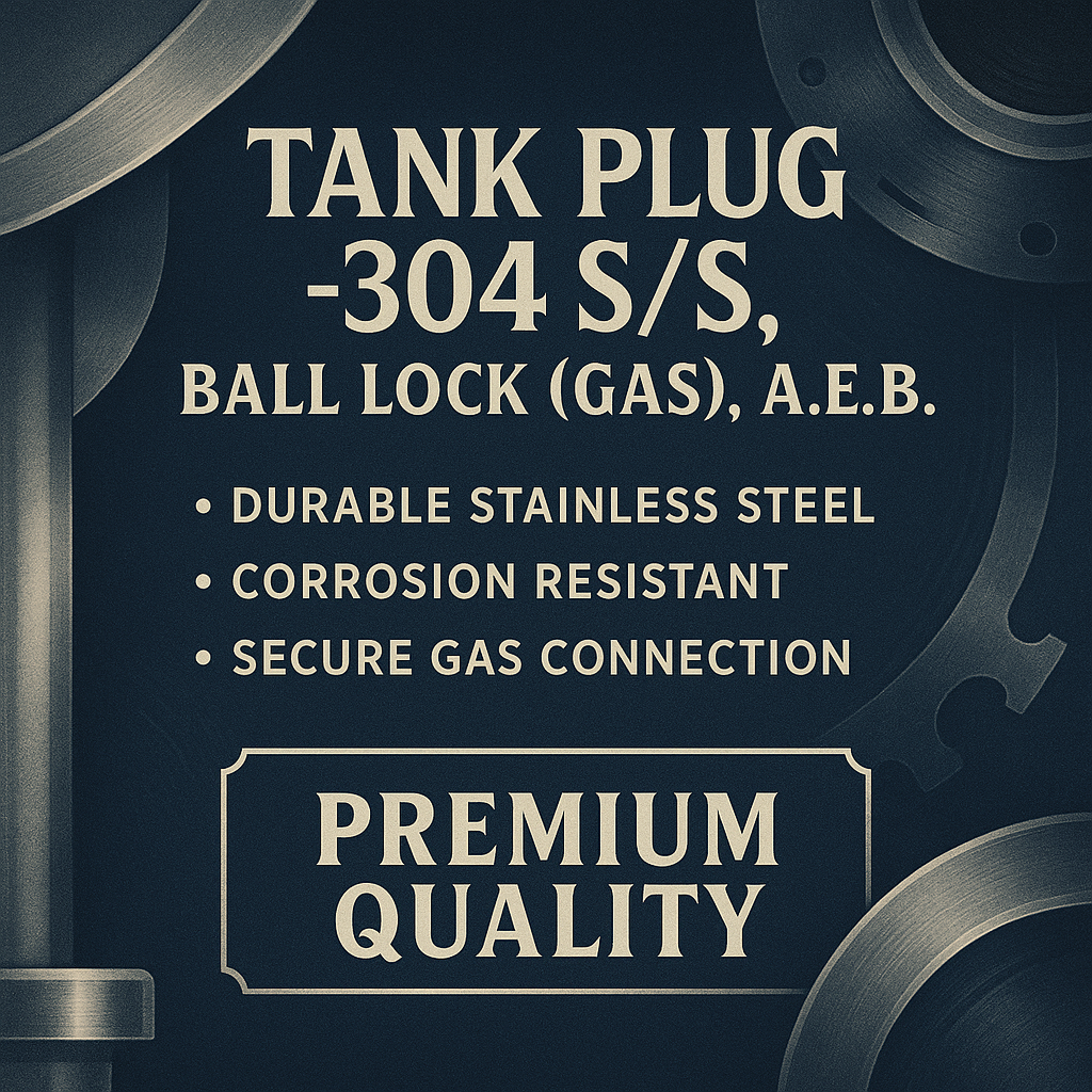 Tank Shell With Plug Tank Plug-304 S/S, Ball Lock (Gas), A.E.B.