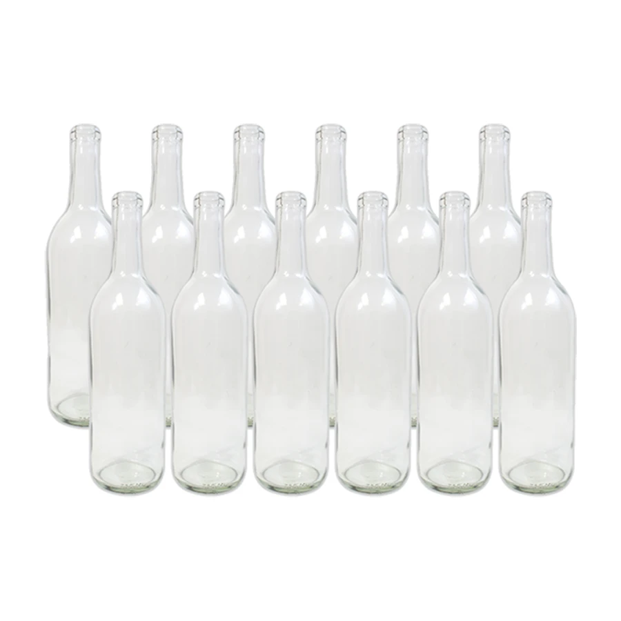 Clear 750 mL Wine Bottles