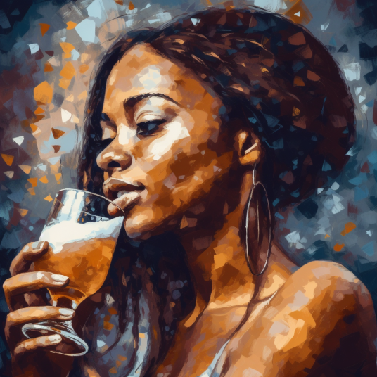 woman with beer