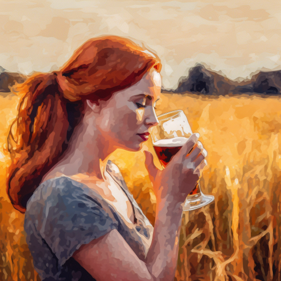 woman drinking beer