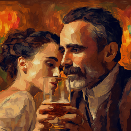 couple with beer