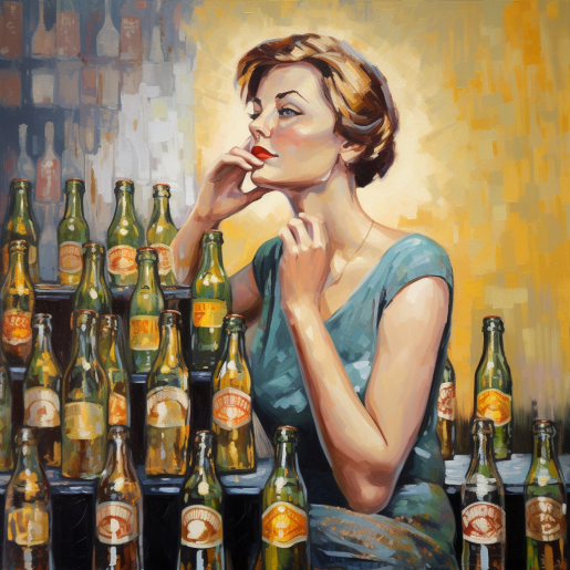 woman and beer