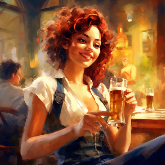 woman drinking light beer