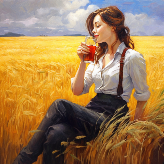 woman drinking beer