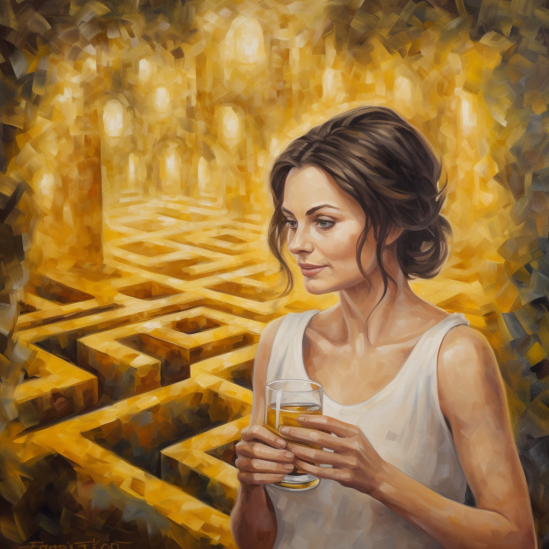 woman drinking beer