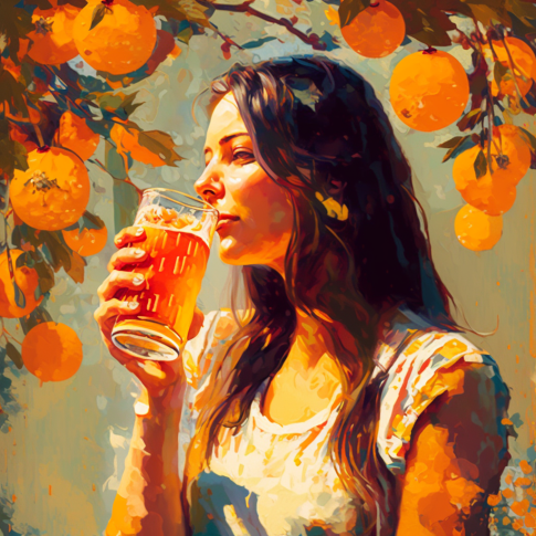 woman drinking beer