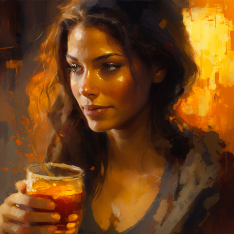 girl drinking beer