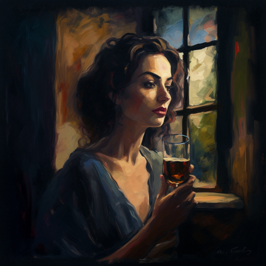 woman drinking beer