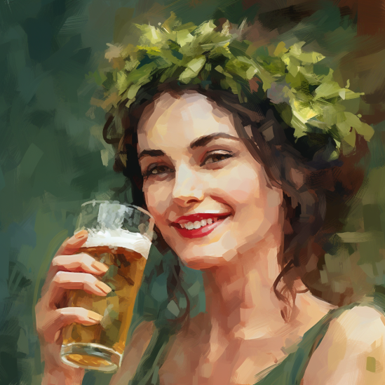 woman drinking beer