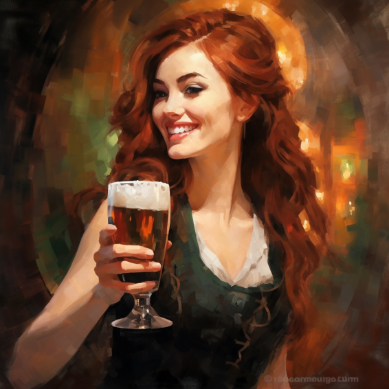 woman drinking beer