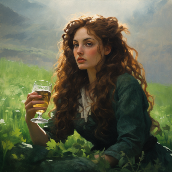 woman drinking beer