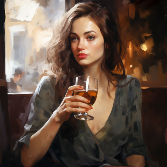 woman drinking beer