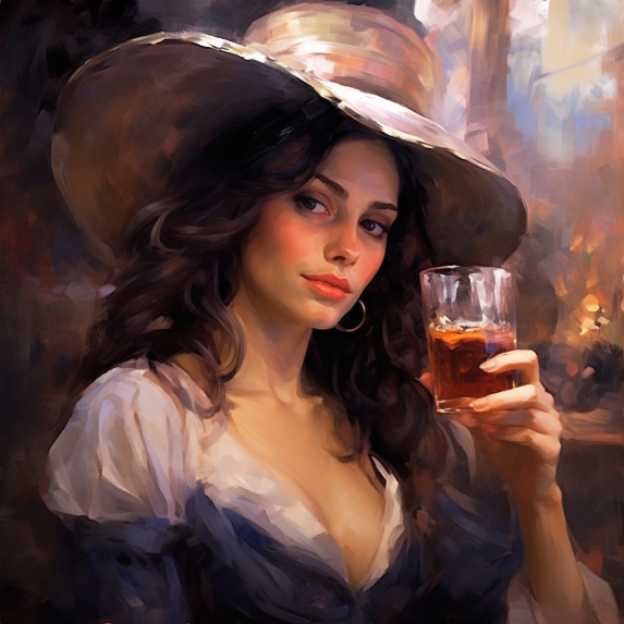 woman drinking beer