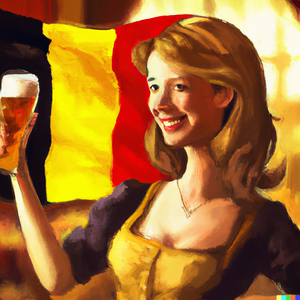 woman drinking beer