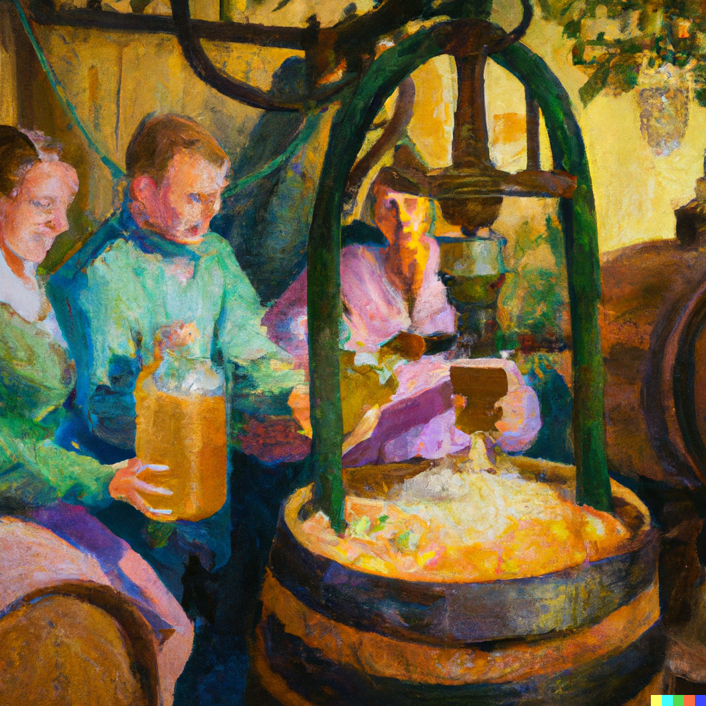 people making cider