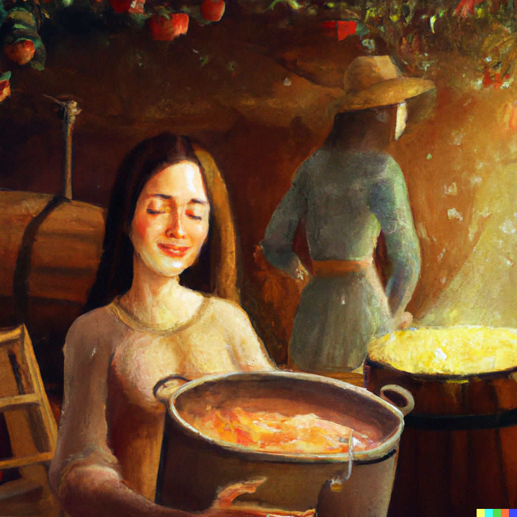 people making cider