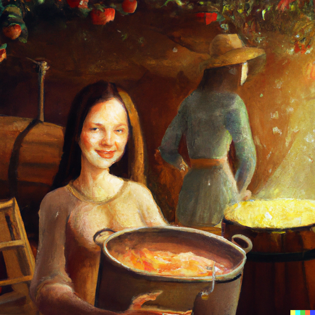 people making cider