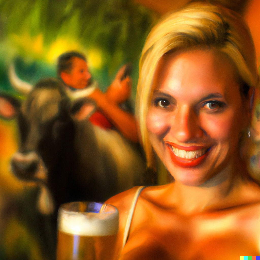 woman drinking beer