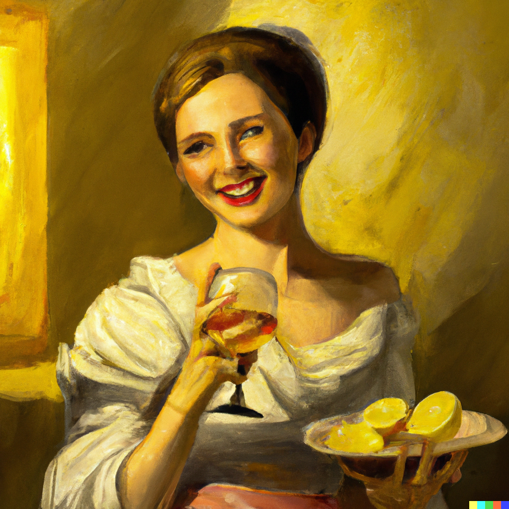 woman drinking wine