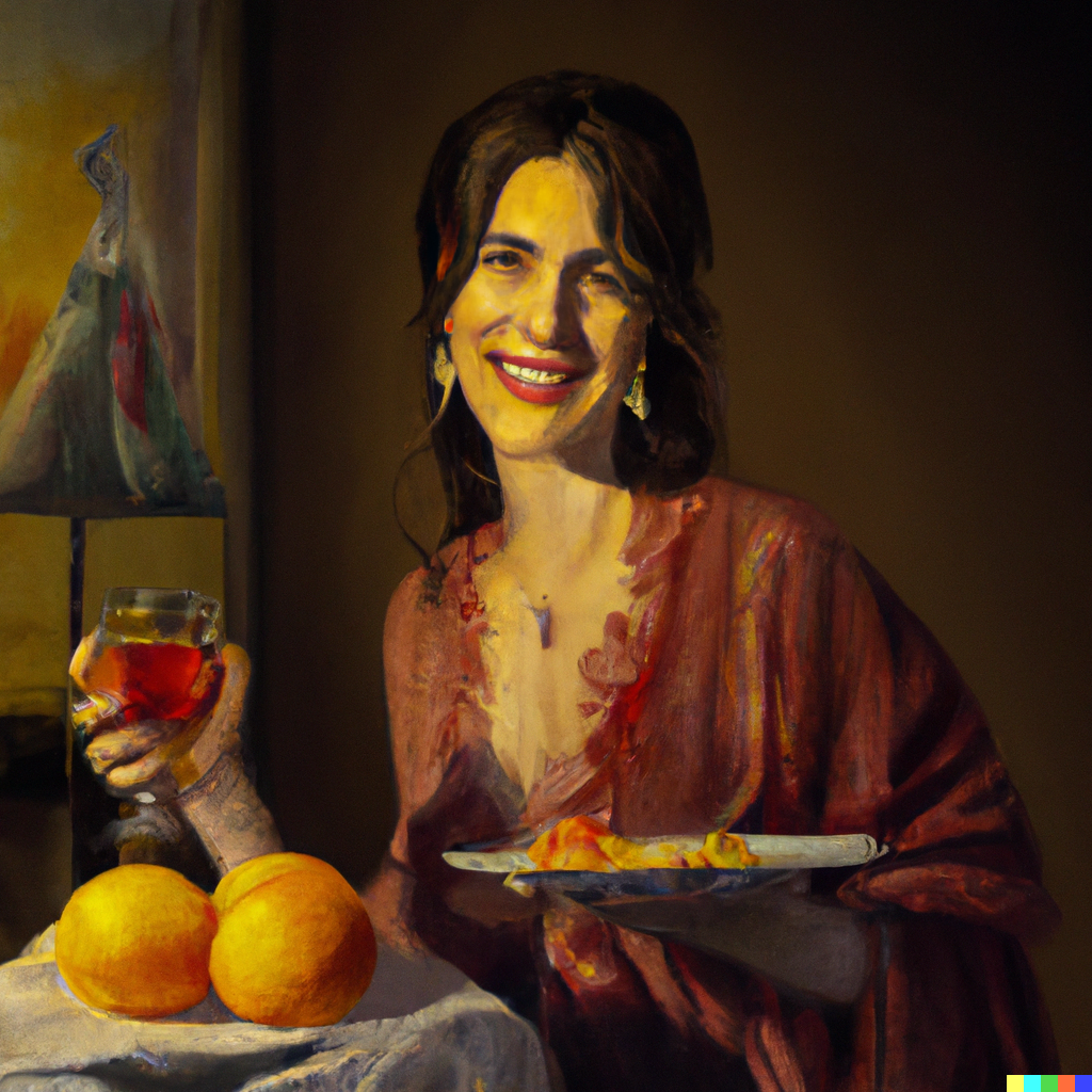 woman drinking wine