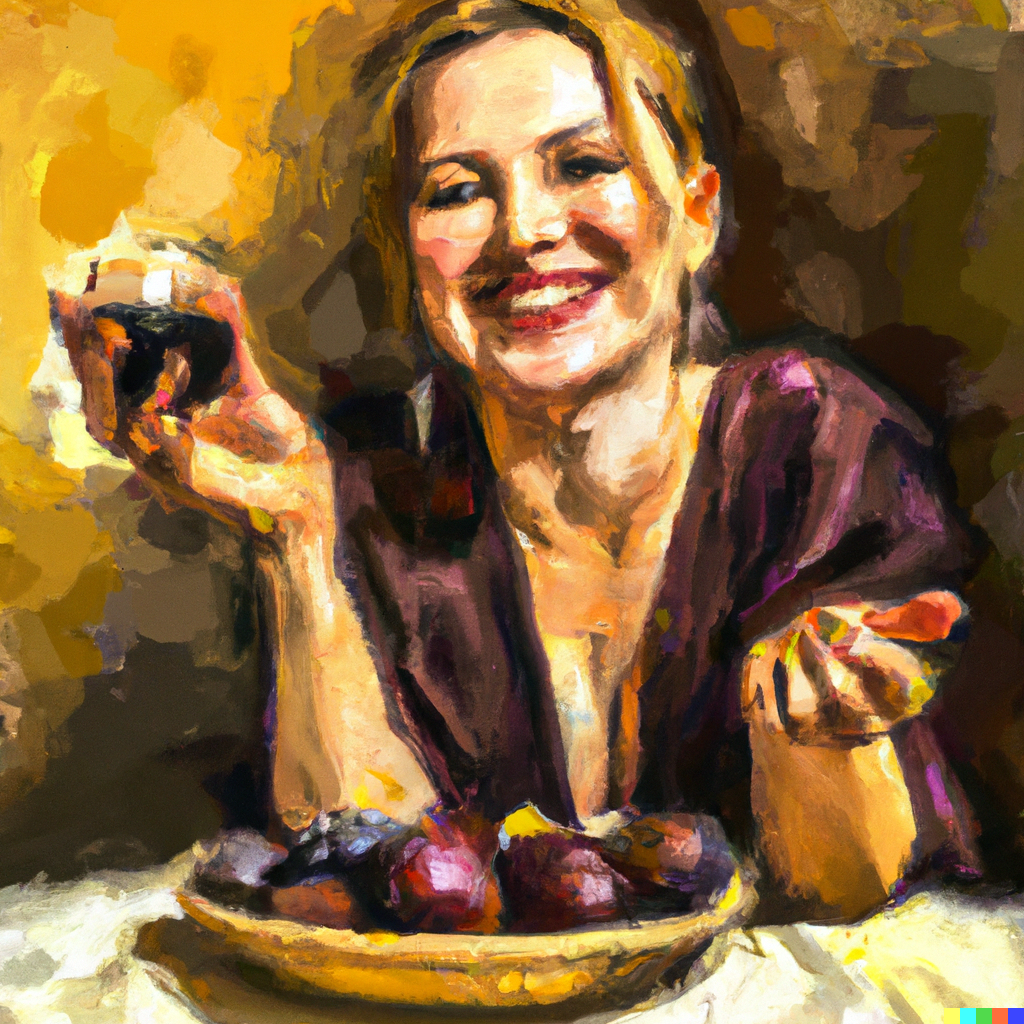 woman drinking wine