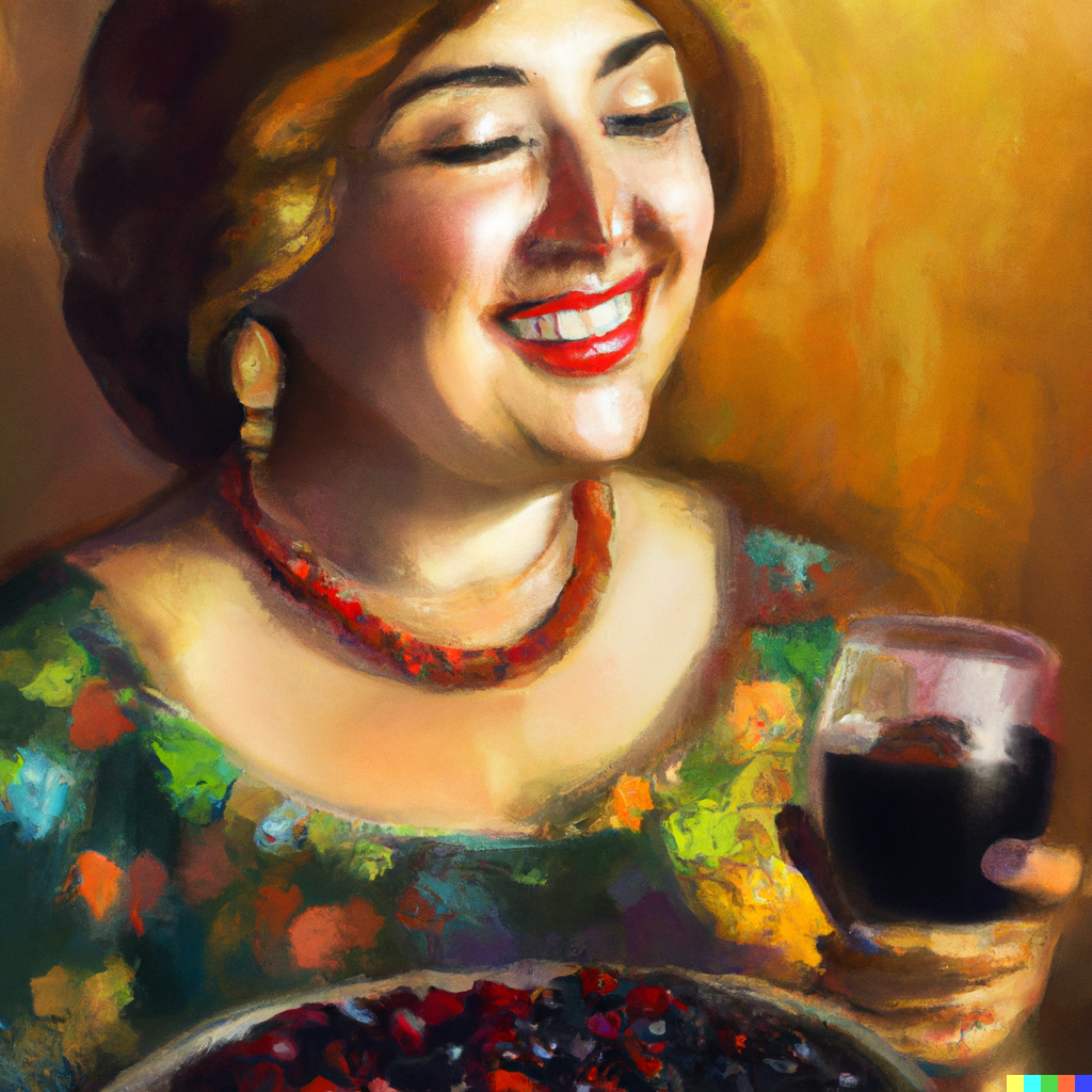 woman drinking wine