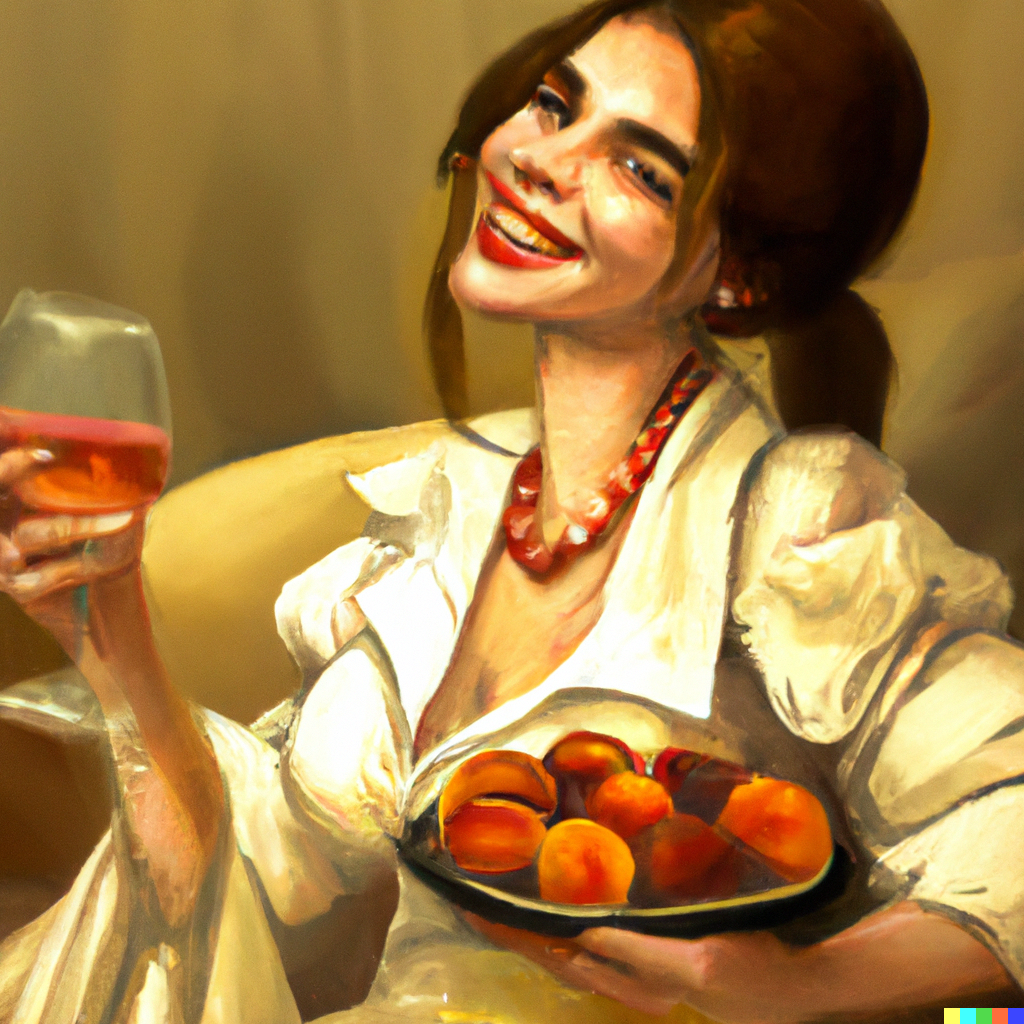 woman drinking wine