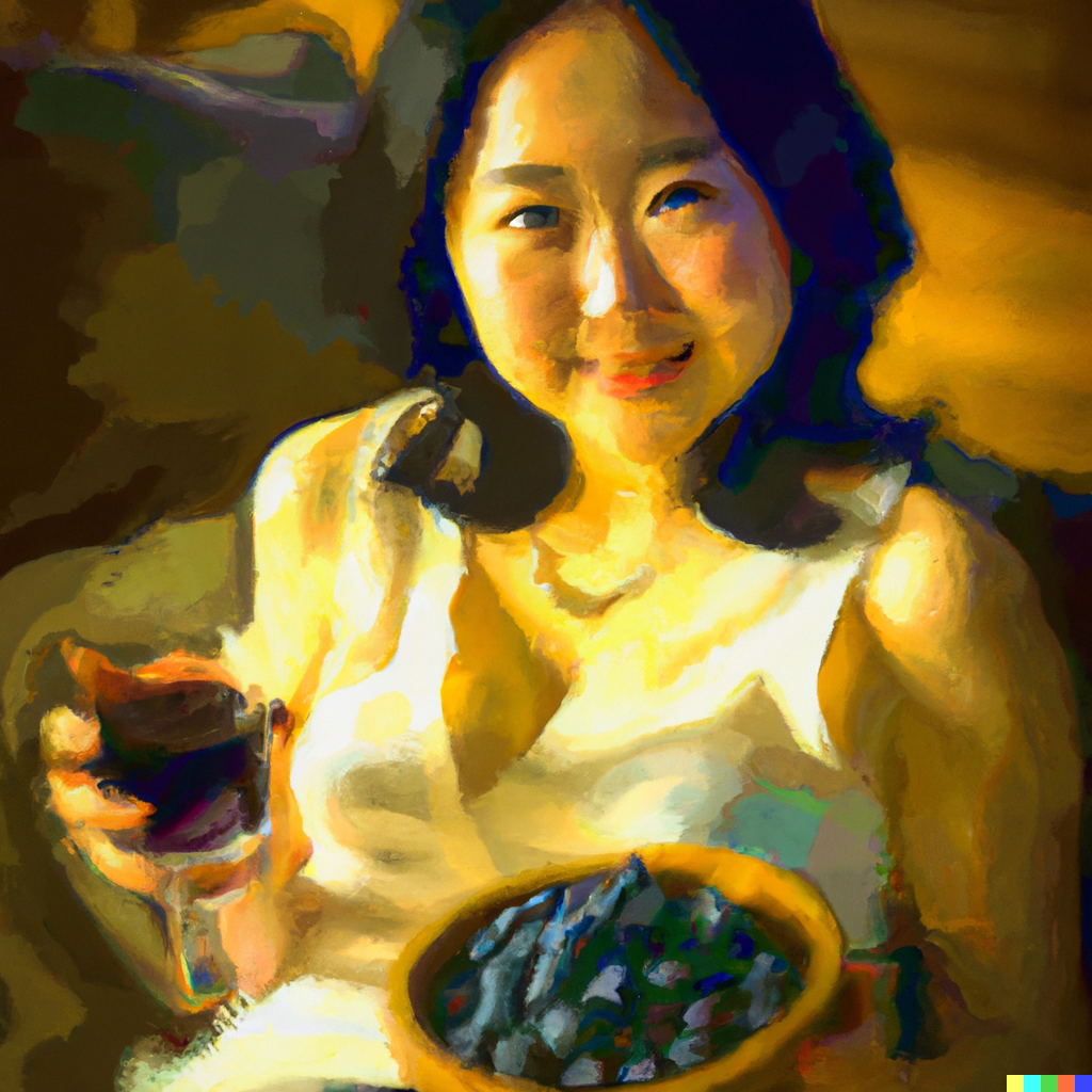 woman drinking wine