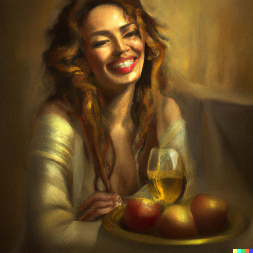 woman drinking wine