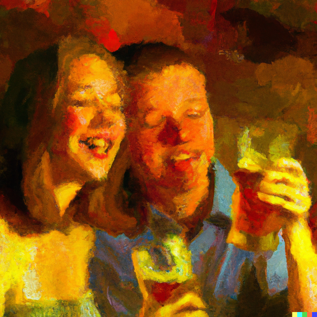 couple drinking beer