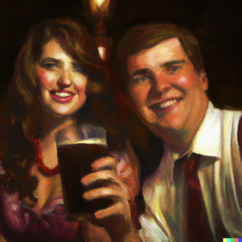 couple drinking beer