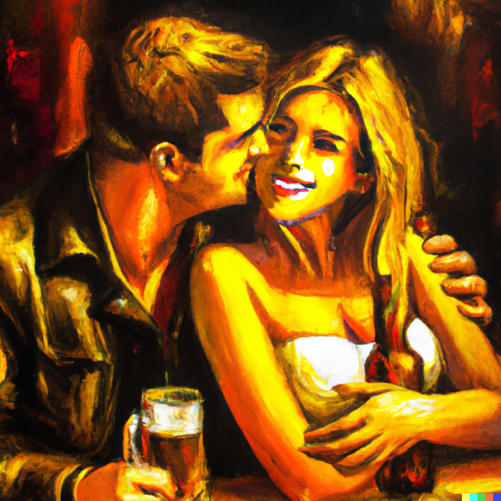 couple drinking beer