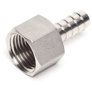 Stainless Steel 3/8" Barbed Hose Fitting 1/2" Female NPT