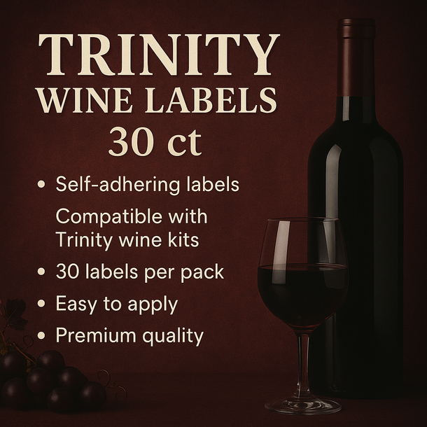 The Homebrew Shop Trinity Wine Labels 30 ct