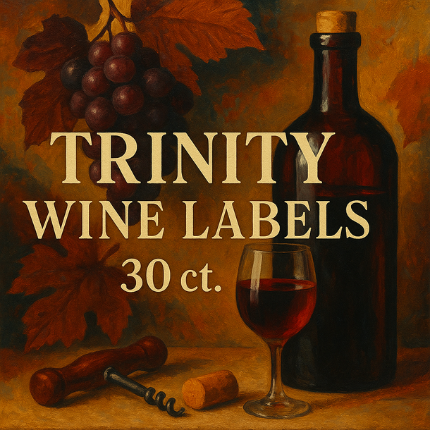The Homebrew Shop Trinity Wine Labels 30 ct