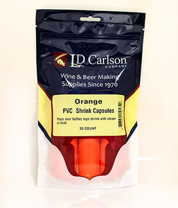 Orange PVC Shrink Capsules (Bag Of 30)