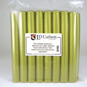 Metallic Lime Green PVC Shrinks 500 Count