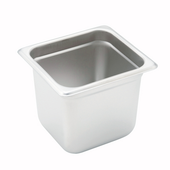 Steam Table Pan, Stainless Steel - 1/6 size