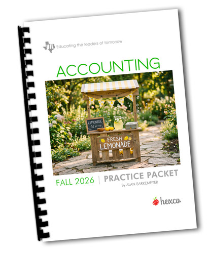 NEW! Ships Fall 2026! Get 6 Practice Tests in UIL Accounting to kick-off the 2026-27 school year