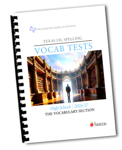 UIL Spelling 2026-27 Vocabulary Section Tests!