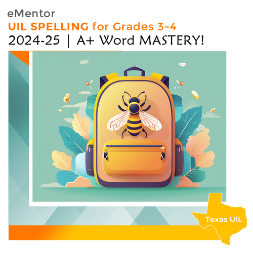 UIL Spelling for A+ Grades 3-4 (2024-25)