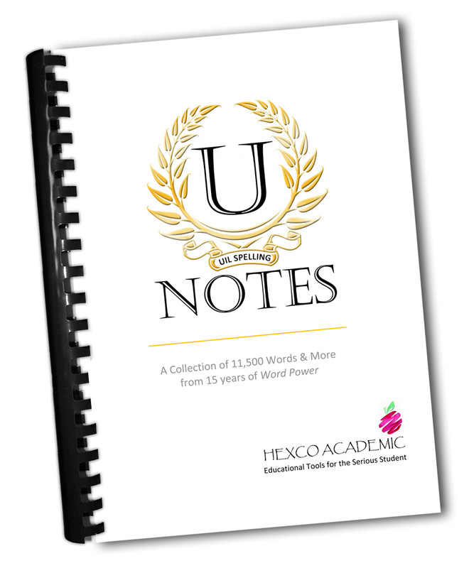 U Notes - Collection of UIL Word Power Spelling Words