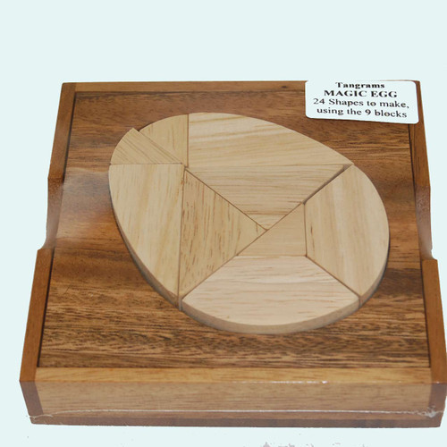 Wooden Tangram Magic Egg Maths Puzzle