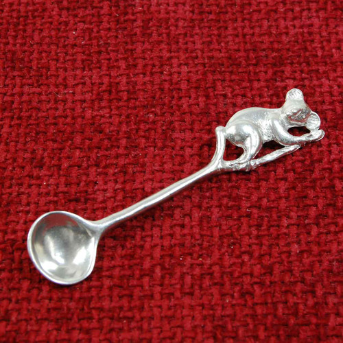 Silver Jam Spoon featuring Australian Koala. Handmade in Australia.