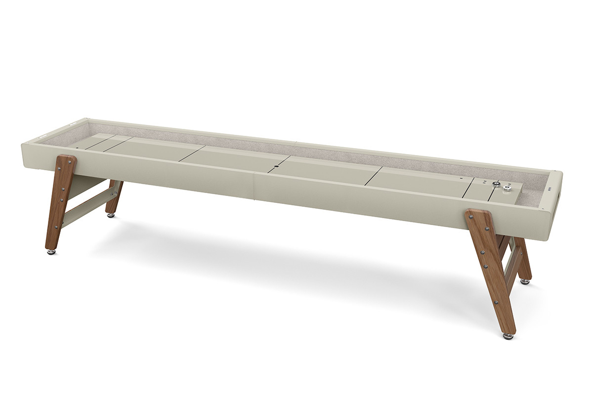 Track 12' Outdoor Shuffleboard Table in Black by RS Barcelona for