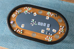 72" x 42" Oval Poker Table Top By Jack Game Room ♠♥♣♦