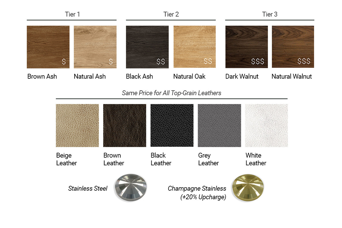 Luxury Fitness Wood, Leather and Metal Options by PENT Fitness for Jack Game Room