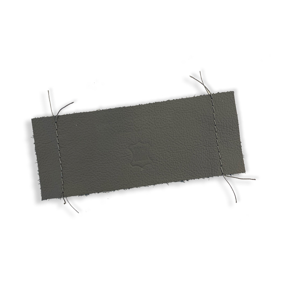 Luxury Fitness Grey Leather Swatch Sample by Jack Game Room